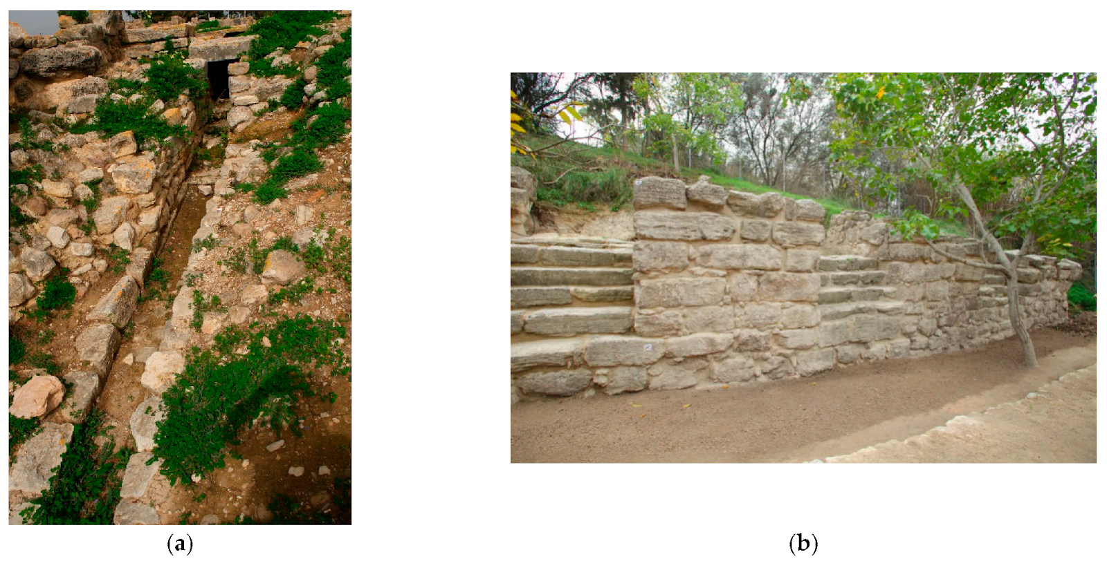 Drainage system in Minoan Palace and original wall